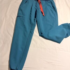 Figs womens Jogger Pants in Teal with Contrast Drawstring